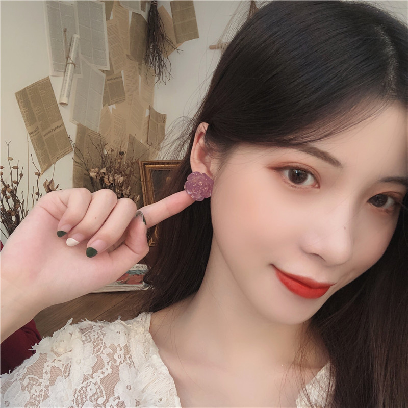 Hàng Quảng Châu - BÔNG TAI HOA HỒNG SIÊU CUTE - PK19025