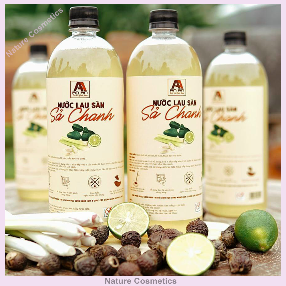 Combo 2 chai lau sàn sả chanh An An (1000ml/chai)| Xua đuổi kiến, muỗi, gián. Sàn nhà sạch bong thơm mát, An toàn trẻ nhỏ và phụ nữ mang bầu