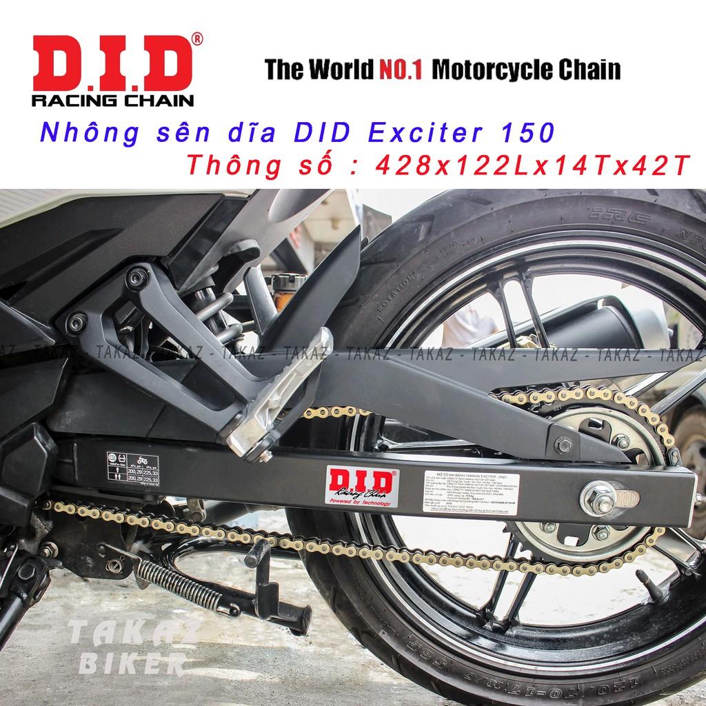 B1 Sên Nhông Dĩa Rời DID Yamaha FZ150 - Exciter 150 lên thông số 14T or 15T x 44T DID - Made in ThaiLan