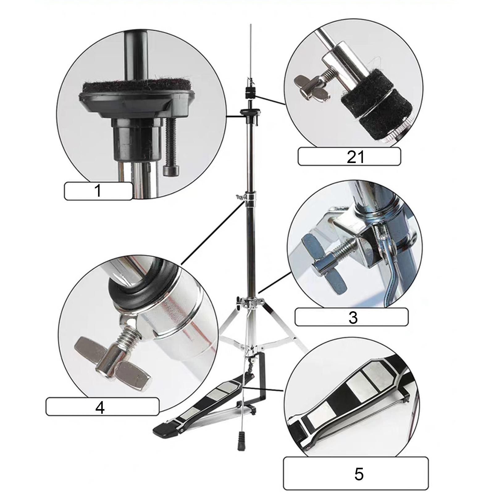 Hi Hat Stand Cymbal Arm Drum Cymbal Pedal Double Braced Cymbal Stand Accessories