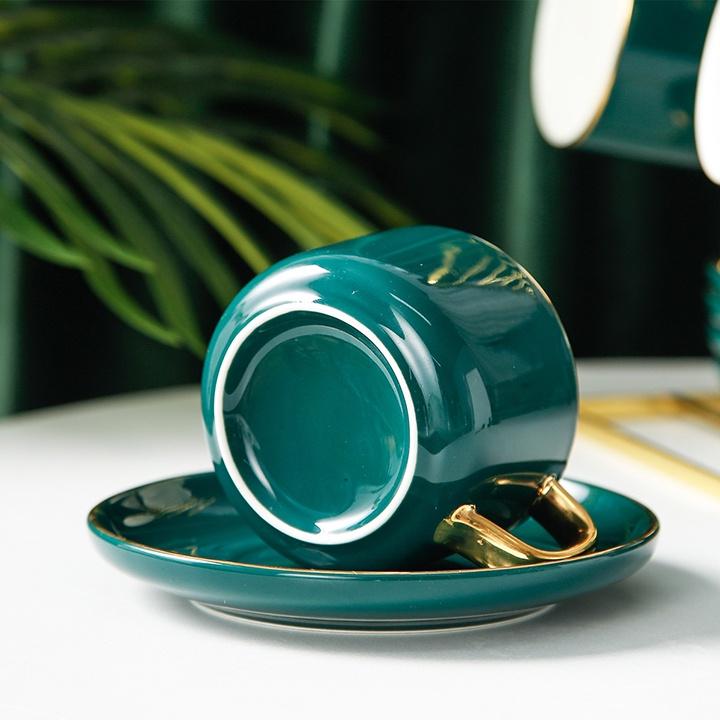 Tách Trà Sứ Màu Xanh Cao Cấp TS01