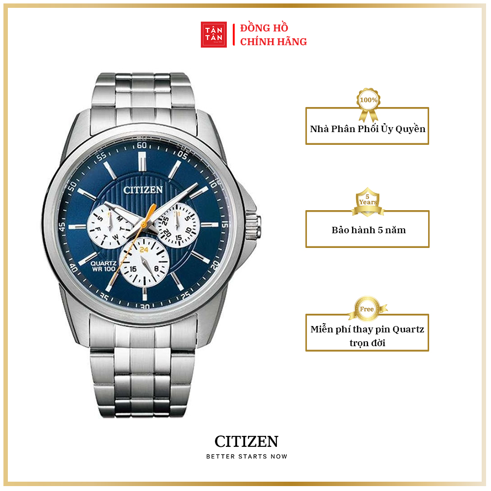 Đồng hồ Nam Citizen Quartz AG8340-58L 42mm