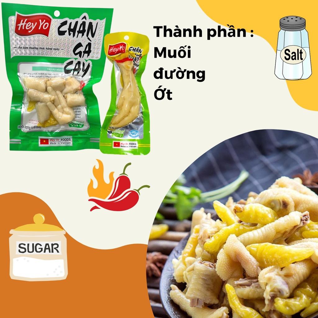 Chân gà cay xả ớt heyyo siêu ngon 80g đồ ăn vặt chân gà Việt Nam giai giòn sần sật,đảm bảo vệ sinh an toàn thực phẩm