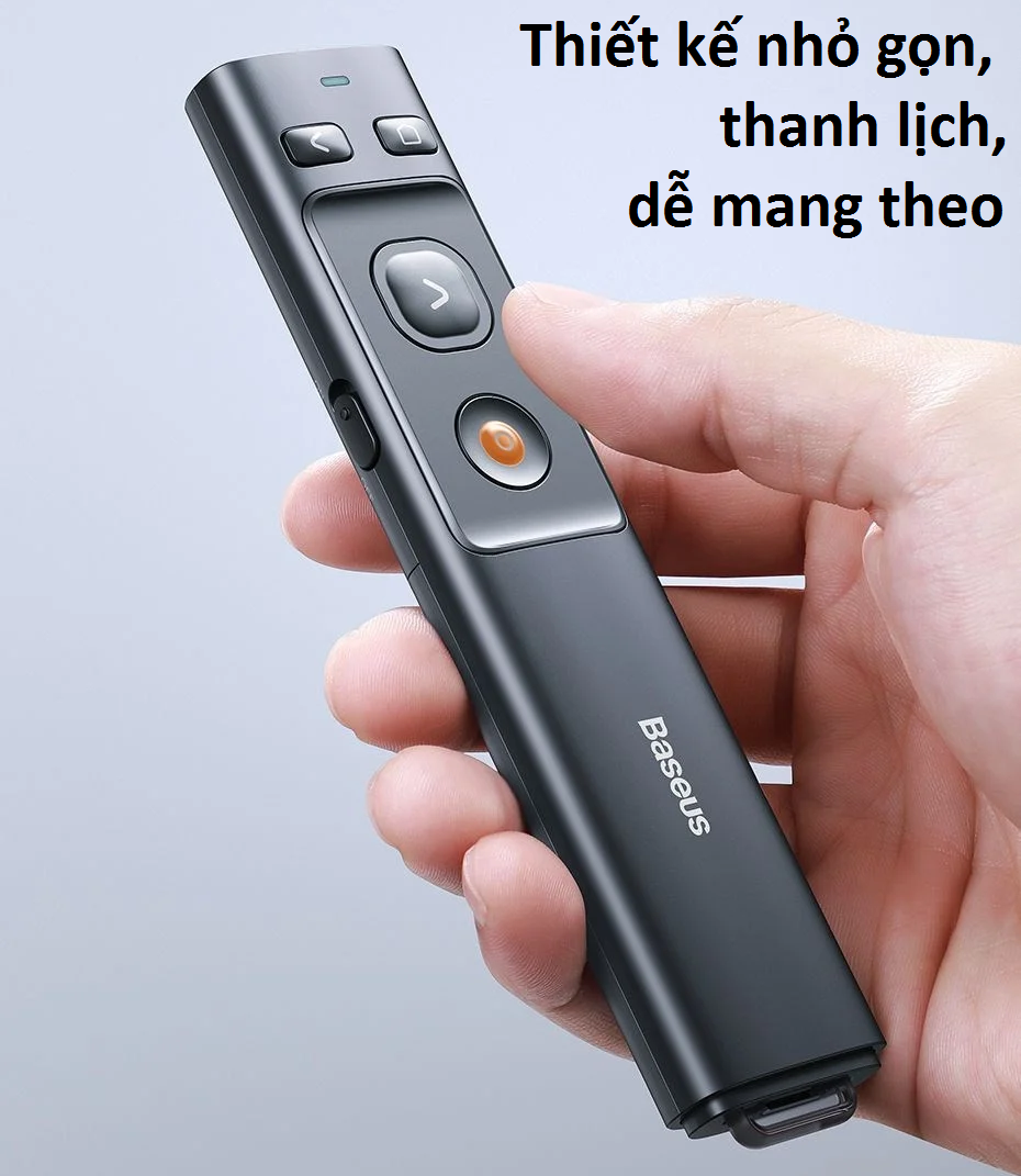 Bút trình chiếu Baseus Orange Dot Wireless Presenter ACFYB-0G - Hàng chính hãng