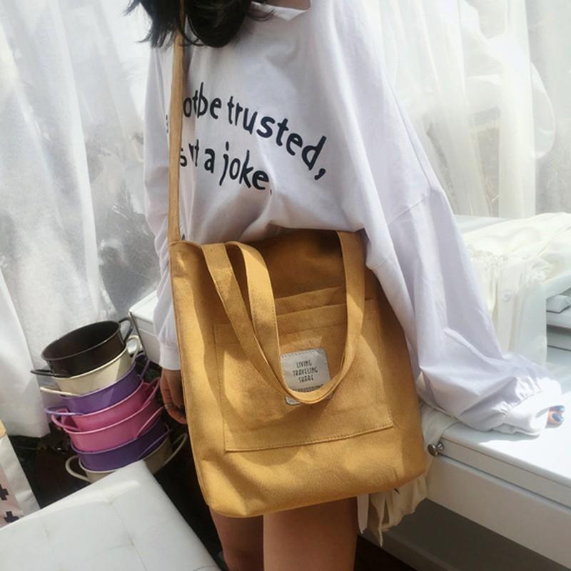 Túi tote vải nhung mới Living hot 2450 shop tiện ích 99