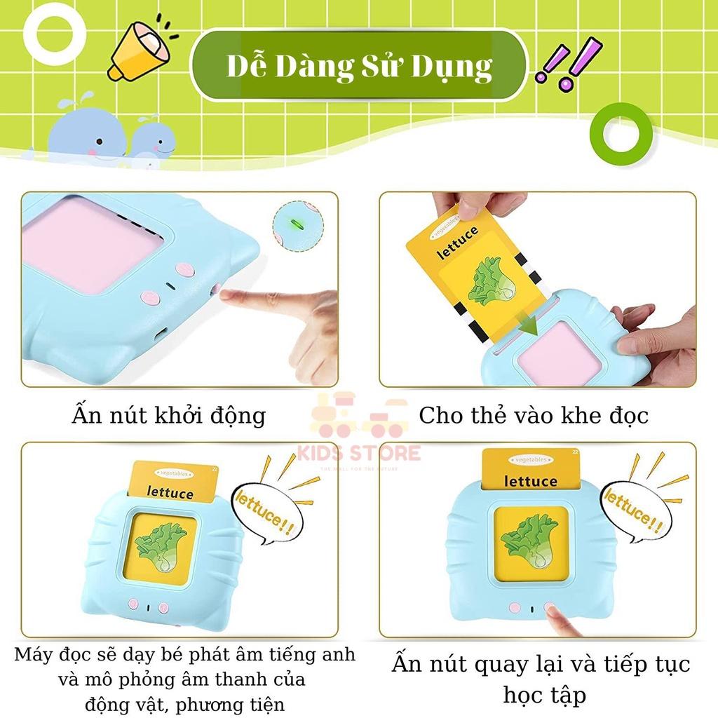 Máy đọc từ vựng tiếng anh, máy đọc 112 thẻ flashcard 224 từ vựng tiếng anh cơ bản giúp bé học tiếng anh