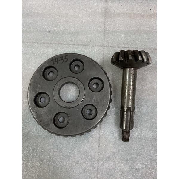 Bộ bánh răng cùi dứa,cùi thơm 14/35 cầu nhanh,dùng thay thế lắp ráp cho cầu liền,cầu rút,cầu bổ đôi,cầu sọ.14 và 35 răng