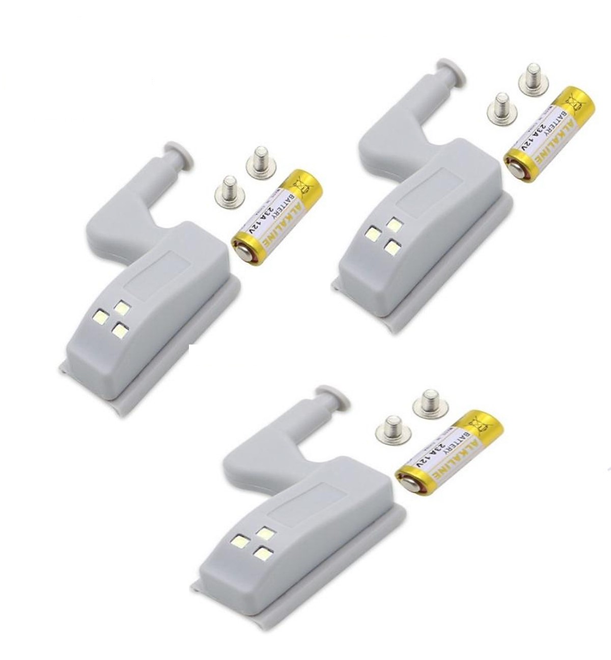 Bộ 3 Đèn 3 LED Gắn Tủ Quần Áo Tặng Kèm Pin - Hãng Chính Hãng