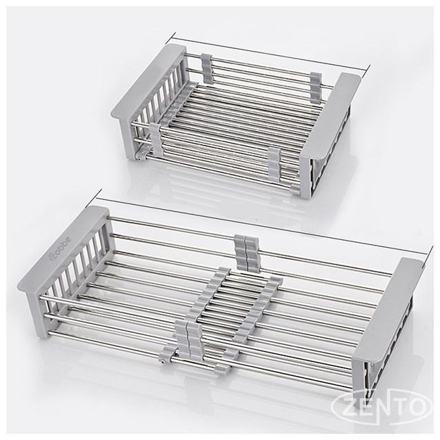 Kệ Giá Rổ Gác Bồn Rửa Chén,Kệ Gác Bồn Rửa Bát Inox Rút Gọn Siêu Tiện Lợi Đựng Rau Củ Quả Thực Phẩm MKS050