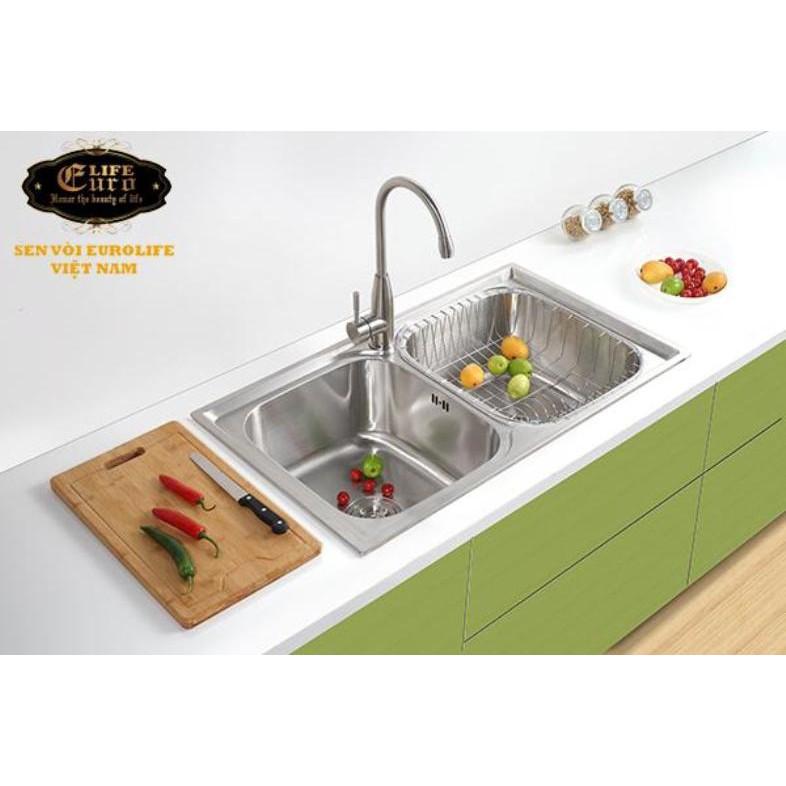 Rổ Inox Eurolife EL-R81 dùng cho chậu rửa chén Inox 2 hộc Eurolife EL-R81
