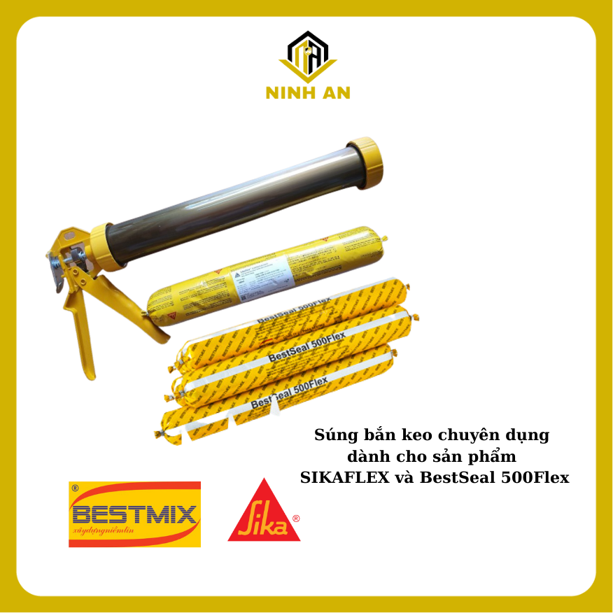 Súng bắn keo chuyên dụng để bơm các sản phẩm keo Sikaflex Construction AP và BestSeal 500Flex ( Gía trên sản phẩm chưa bao gồm keo )