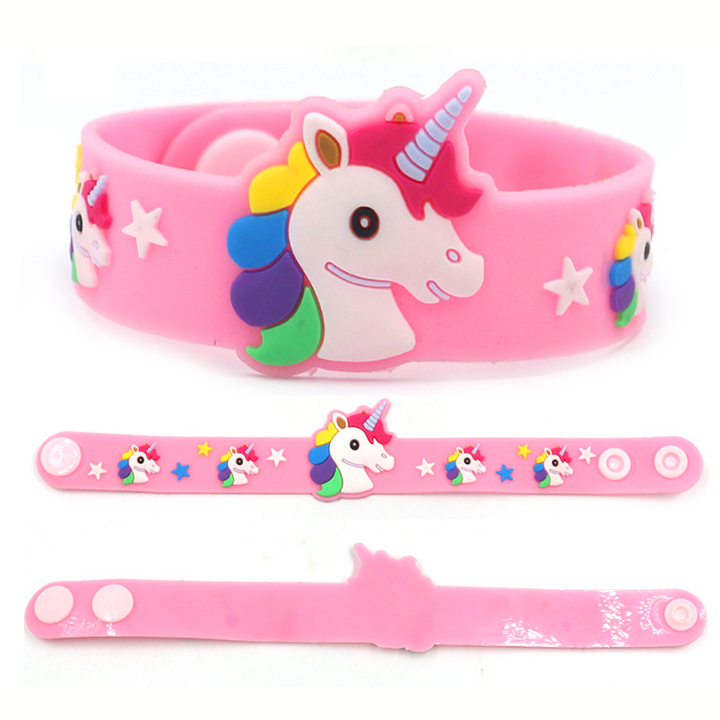 Vòng tay Unicorn hottrend cho bé gái bằng nhựa mềm đủ màu sắc – J045