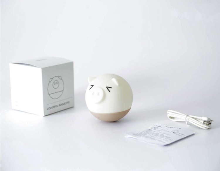 Đèn Ngủ Silicon Hình Con Heo Ngộ Nghĩnh, Siêu Cute