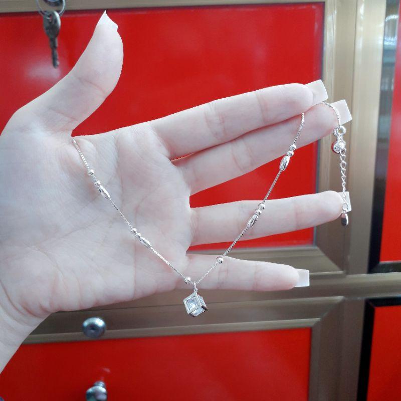 Lắc chân bạc đính đá cao cấp YN JEWELRY