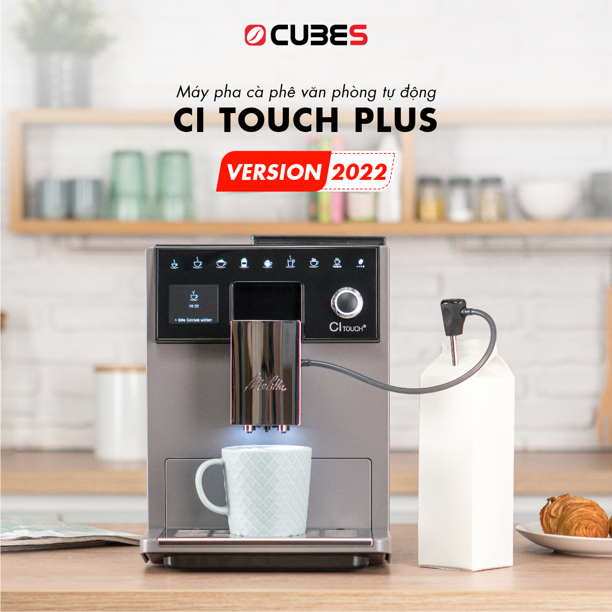 Máy pha cà phê tự động Melitta CI Touch Plus- Hàng nhập khẩu 100% từ thương hiệu Melitta, Đức