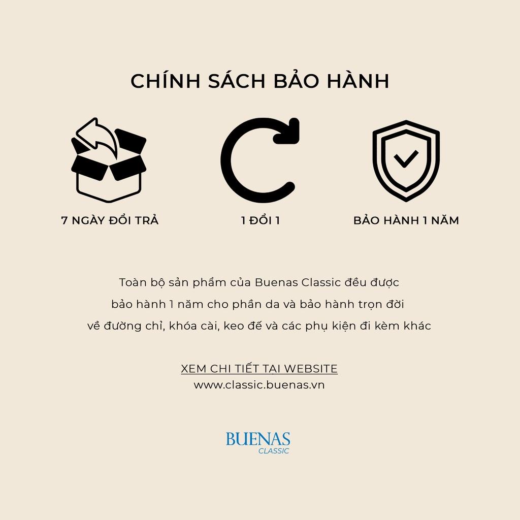 Dép đế trấu nam nữ unisex birken quai ngang Buenas - BU05 đen