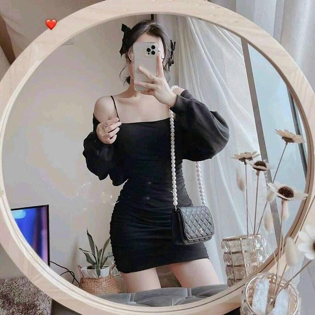 Đầm dây nhún body pc xinh đẹp aloha