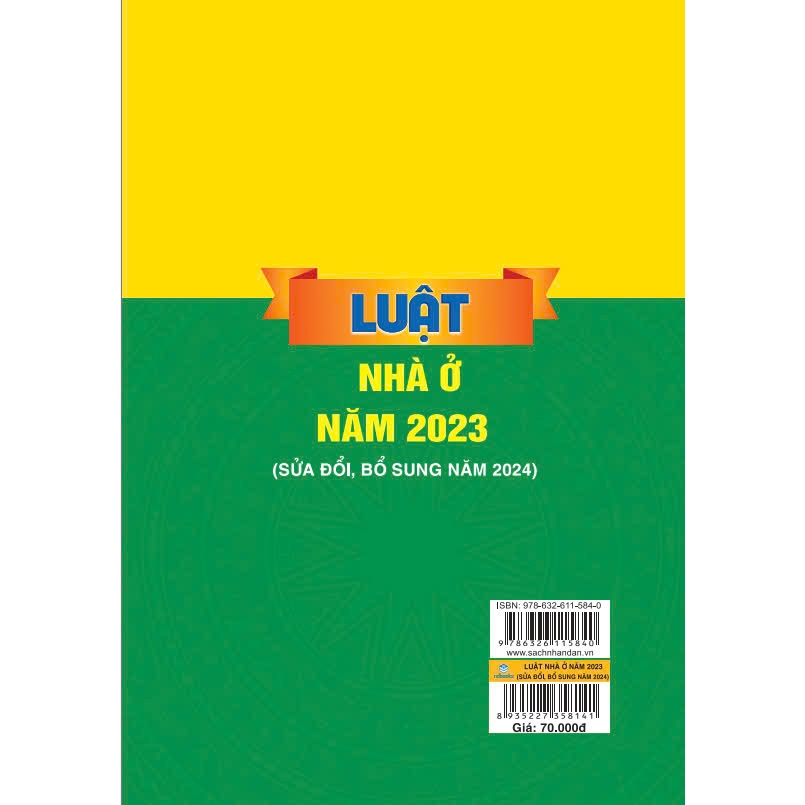Sách - Luật Nhà Ở Năm 2023 ( Sửa đổi, Bổ sung năm 2024) - ndbooks