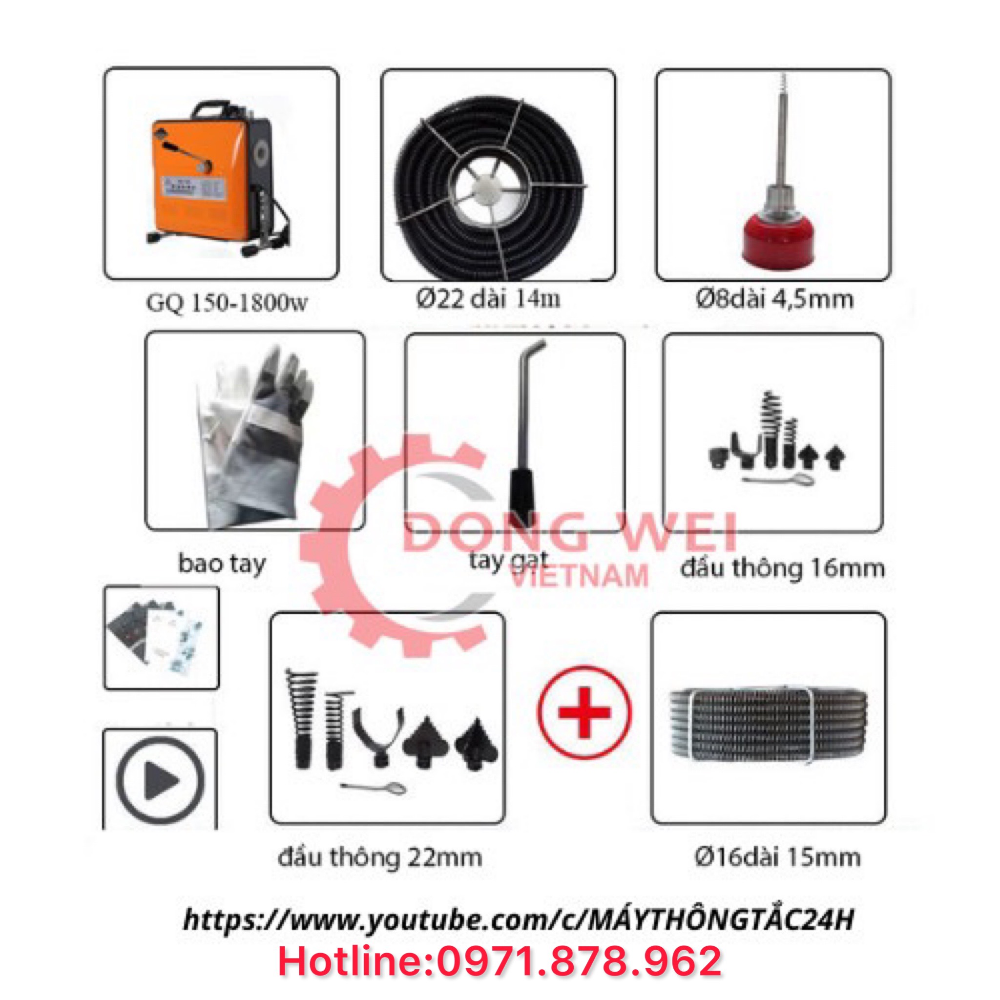 Máy thông tắc cống GQ 150-1800w