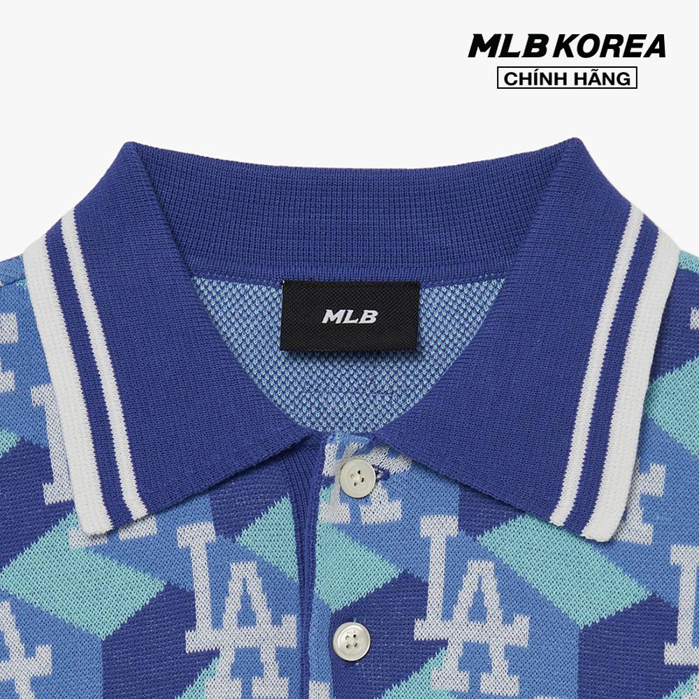 MLB - Áo polo unisex tay ngắn Cube Monogram All Over 3AKPM0533-07BLS