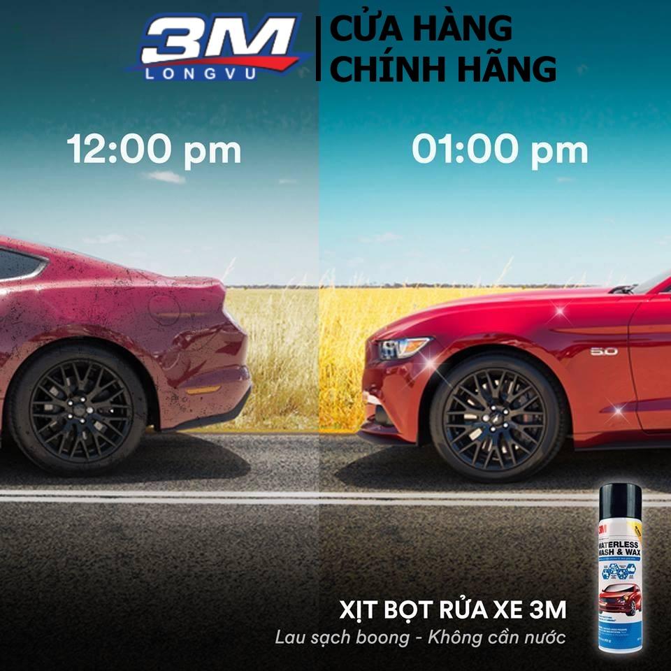 Chai Xịt Bọt Rửa Xe Không Cần Nước Và Làm Bóng Nhanh 3M Waterless Was 453g - 3M Long Vu