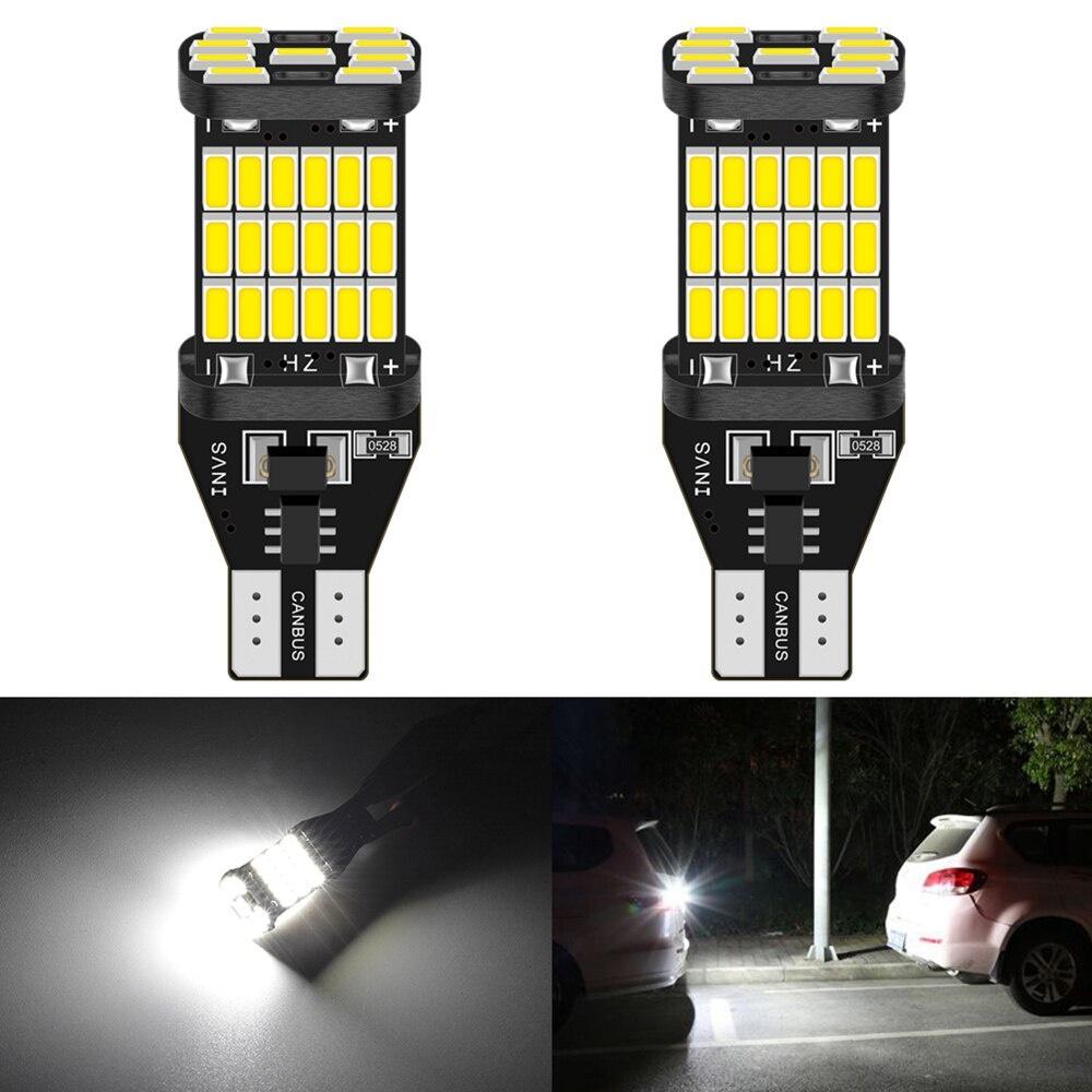 2 cái T15 T16 Bóng đèn LED ô tô Thay thế cho W16W / 921/912 Đèn lùi dự phòng Siêu sáng 1000LM Canbus LED Phanh ô tô Đảo chiều Tín hiệu sương mù Đèn Wit Đèn ô tô Giải phóng mặt bằng Đèn chiếu sáng ngược dự phòng Bóng đèn ô tô Đèn lùi dự phòng