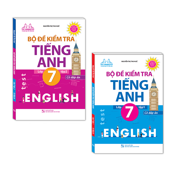 Combo 2 cuốn: Bộ Đề Kiểm Tra Tiếng Anh Lớp 7 - Tập 1 + Tập 2 (Có Đáp Án) ( Tặng kèm Bookmark)