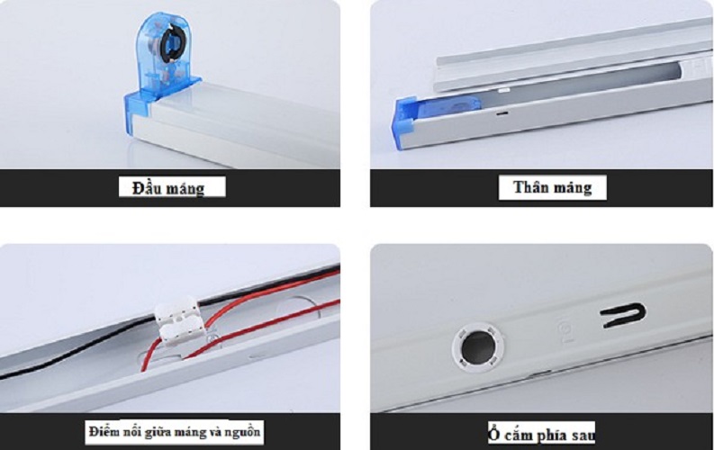 Máng đèn tuýp led 1m2 chất lượng cao