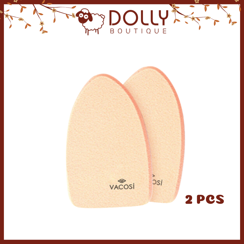 Bông Phấn Ướt Oval Dài Vacosi Long Oval Sponge (Bịch 2 Cái) - BP18