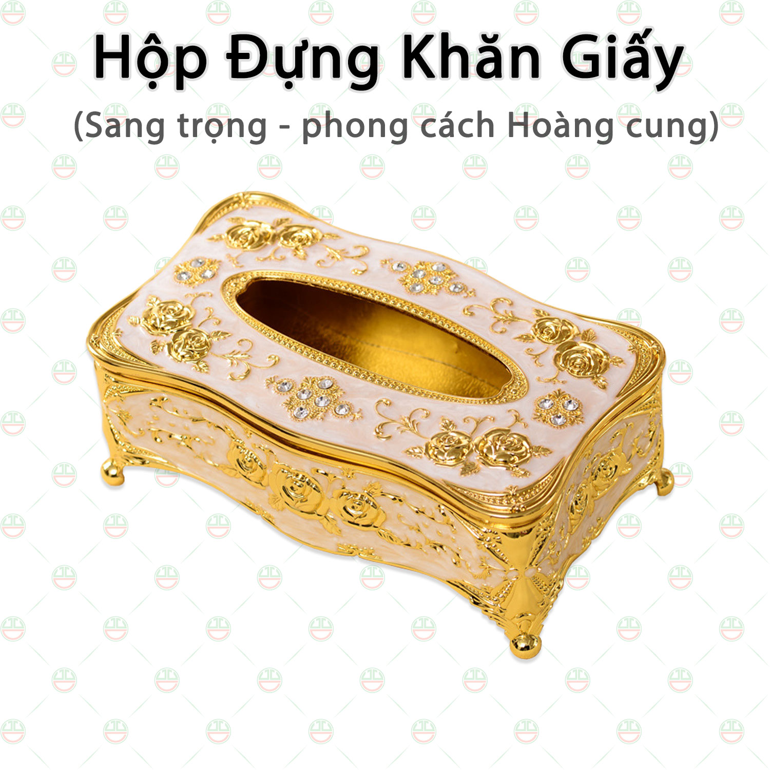 [Xịn Sò] Hộp Đựng Giấy Ăn KhoNCC Hàng Chính Hãng - Giúp Không Gian Nhà Sang Chảnh Hơn - NLVQ-5088-HDKGST - (Màu Vàng Gold)