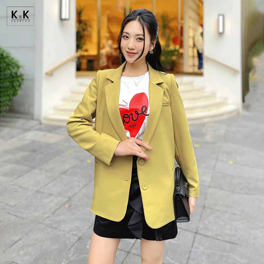 Áo blazer nữ hai túi trước K&amp;K Fashion AK11-18 Chất Liệu Teijin