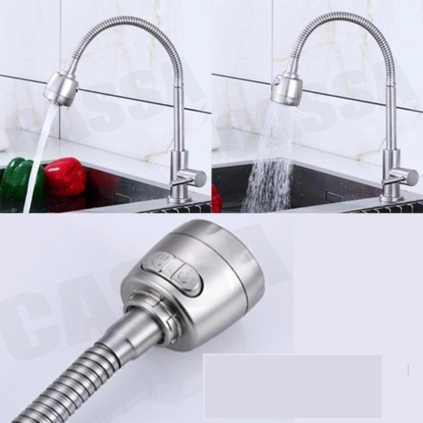 Combo chậu rửa chén bát inox sus304 Valenza 10048 có hộc rác, cài dao thớt, kèm vòi rửa bát nóng lạnh inox sus304 cần lò xo, bộ xả chậu, bình xà phòng, rá rau củ inox đa năng