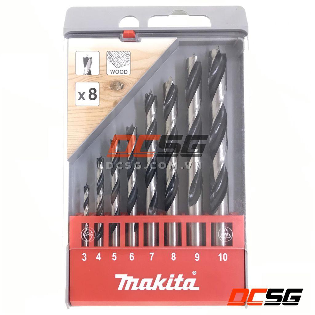 Bộ mũi khoan gỗ chân tròn 8 cái Makita D-57227 | DCSG