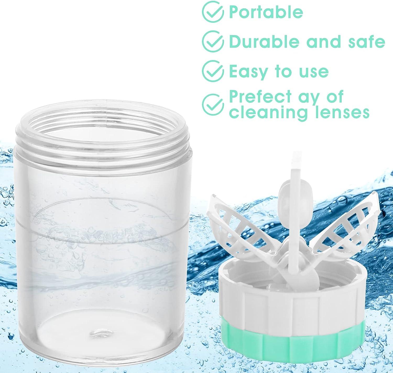 Bộ 5 Dụng Cụ Làm Sạch Kính Áp Tròng Bằng Tay, Hộp Đựng Kính Áp Tròng, Hộp Làm Sạch Kính Áp Tròng Xoay Di Động Để Sử Dụng Hàng Ngày
