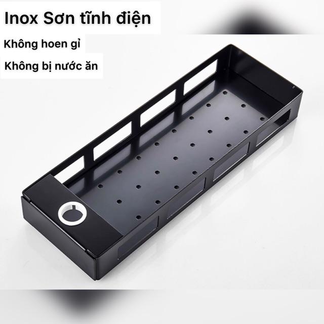 Kệ gia vị xoay 180 độ, kệ dán tường , kệ inox Sơn tĩnh điện, kệ để đồ nhà bếp phong cách hiện đại