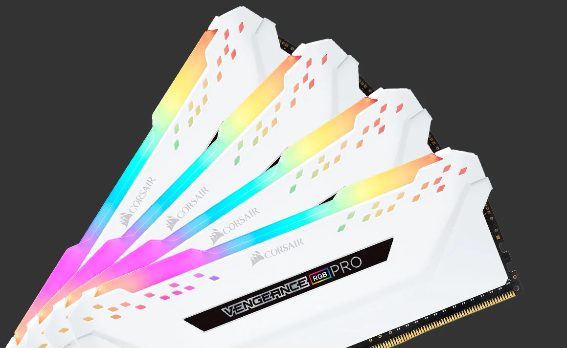 Bộ nhớ ram gắn trong Corsair DDR4 Vengeance RGB PRO Heat spreader,RGB LED, 3200MHz, CL16, 16GB (2x8GB) trắng - Hàng Chính Hãng
