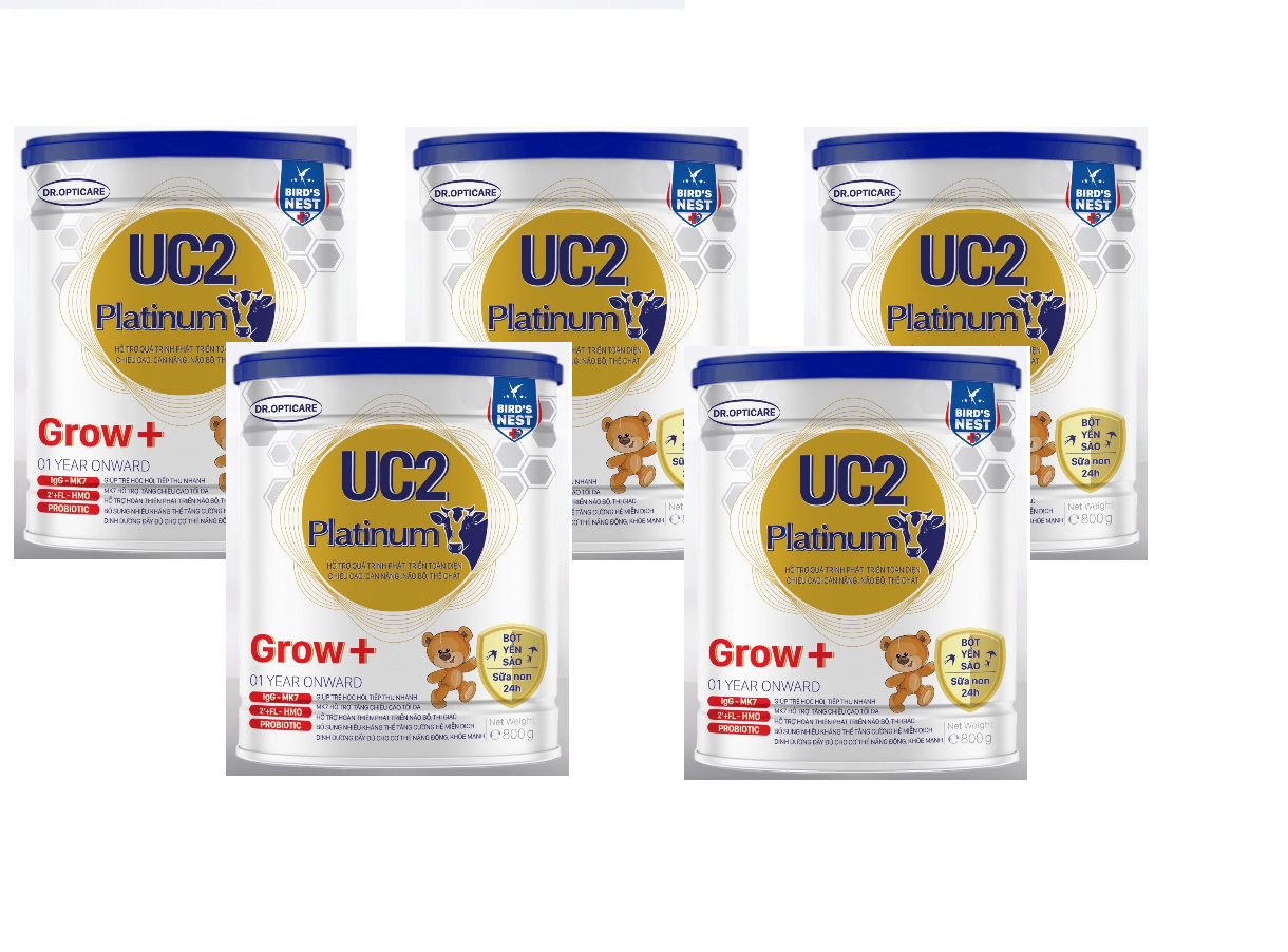 Combo 5 lon Sữa công thức UC2 Platinum Grow+ lon 800g