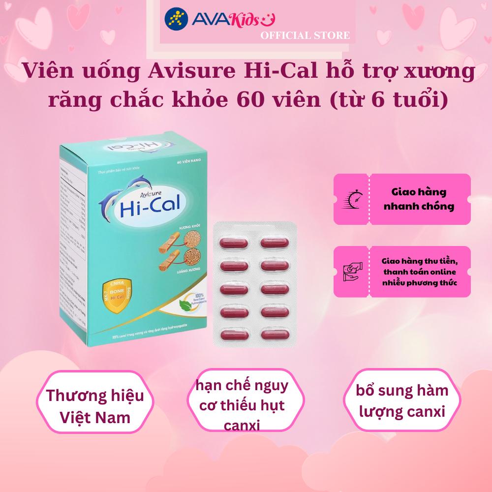 Viên uống Avisure Hi-Cal hỗ trợ xương răng chắc khỏe 60 viên (từ 6 tuổi)
