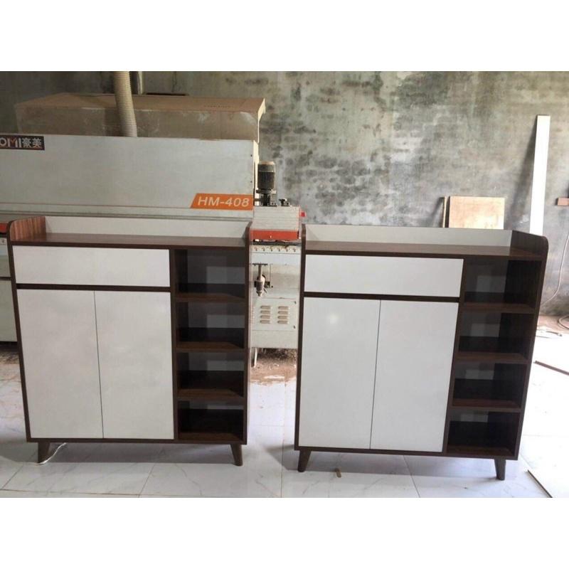 tủ giày dép gỗ công nghiệp dài 1m x sâu 30 x cao 104 chân gỗ sồi giá tại xưởng