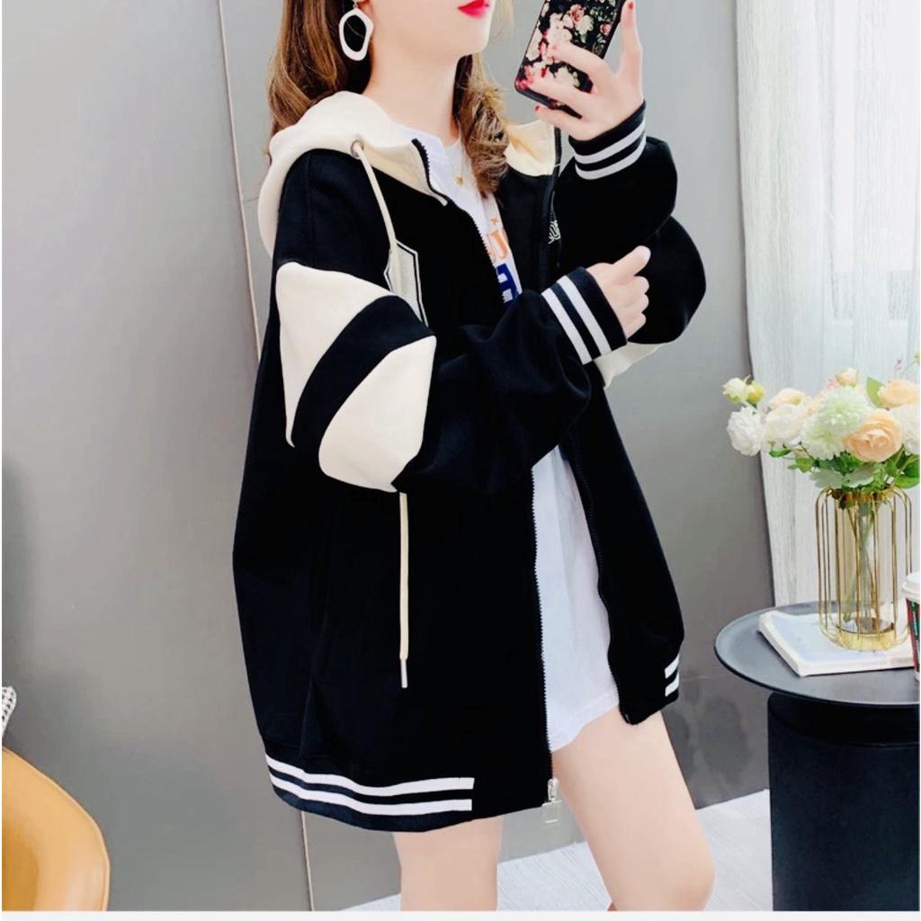 ÁO KHOÁC NỈ NỮ FORM RỘNG PHỐI MÀU CHẤT LỪ DUYÊ DÁNG CỦA PHÁI ĐẸP HÀNG MỚI