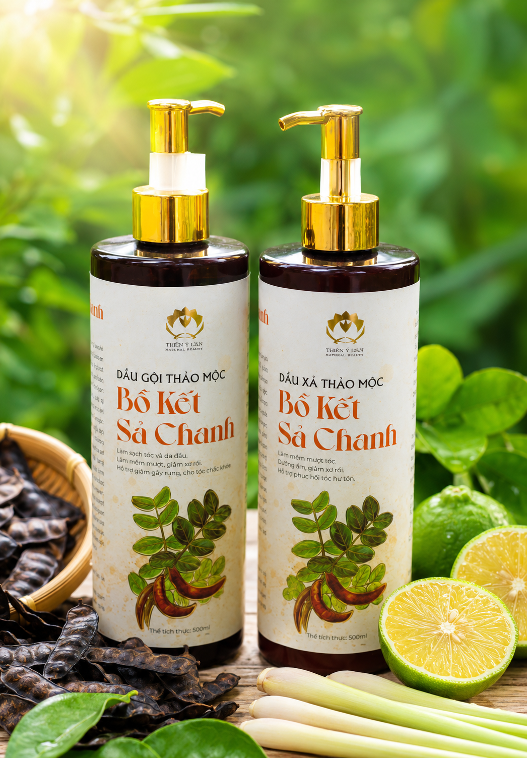 Dầu Xả Bồ Kết Sả Chanh thảo mộc giảm rụng tóc sau sinh an toàn cho con bú.