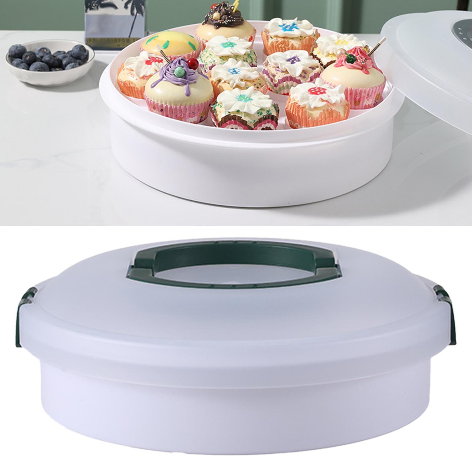 Pie Cake Carrier with Lid 12.60'' Cupcake Container for Party Camping Fruits