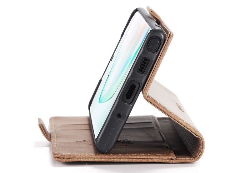 Bao da bò thật dạng ví chính hãng Caseme dành cho Samsung Note 10 Lite - Hàng chính hãng