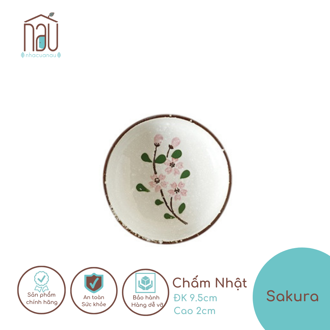 Sakura Hoa tuyết - Bộ Chén đĩa bát Sứ bền đẹp Men Tuyết cao cấp làm quà cưới quà tân gia, mâm cơm ngày Tết Nhà của Nâu