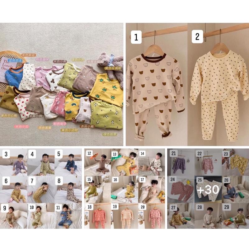 Bộ cotton xuất Hàn chất co dãn thấm hút mềm đẹp