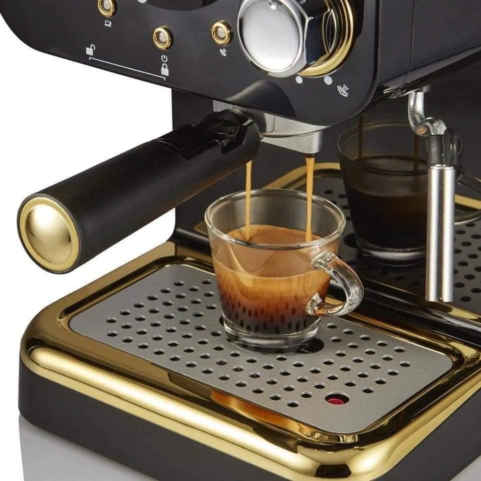 Máy Pha Cà Phê Swan Retro Espresso, Swan Coffee Maker, Máy Pha Cafe, Espresso, Cappuccino, 15 Bar, Nhập Đức