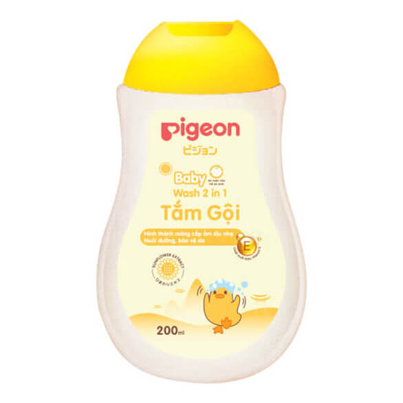 Tắm gội dịu nhẹ Pigeon hoa hướng dương 2in1 (200ml)