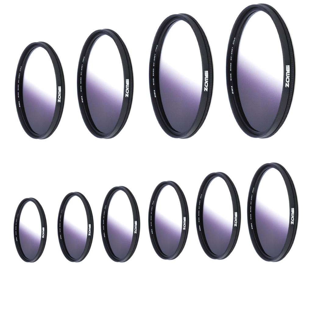 Slim Optical Graduated Color Camera Lens Filter For  Gray