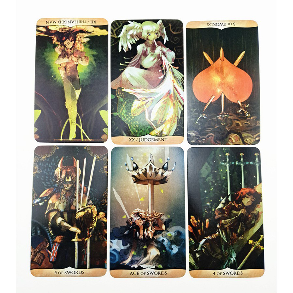 [Size Gốc] Bộ Bài Traditional Manga Tarot 78 Lá Bài Tặng Đá Thanh Tẩy