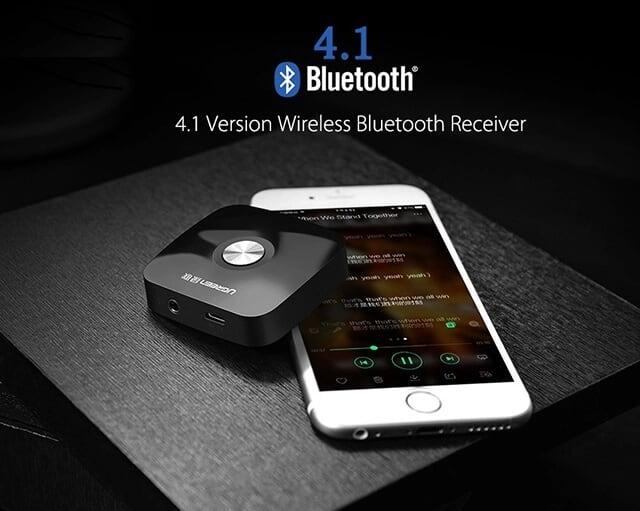 Ugreen UG30444CM122TK BT 4.1 màu Đen Bộ nhận âm thanh Bluetooth chuẩn 3.5mm - HÀNG CHÍNH HÃNG